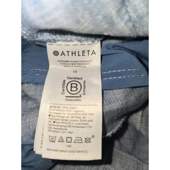 Athleta Womens Size 14 Chambray Retreat Linen Jogger - Picture 5 of 5